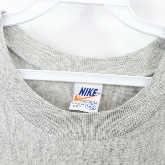 Vintage 70s Nike Spell Out Short Sleeve Shirt Gray - Picture 8 of 8